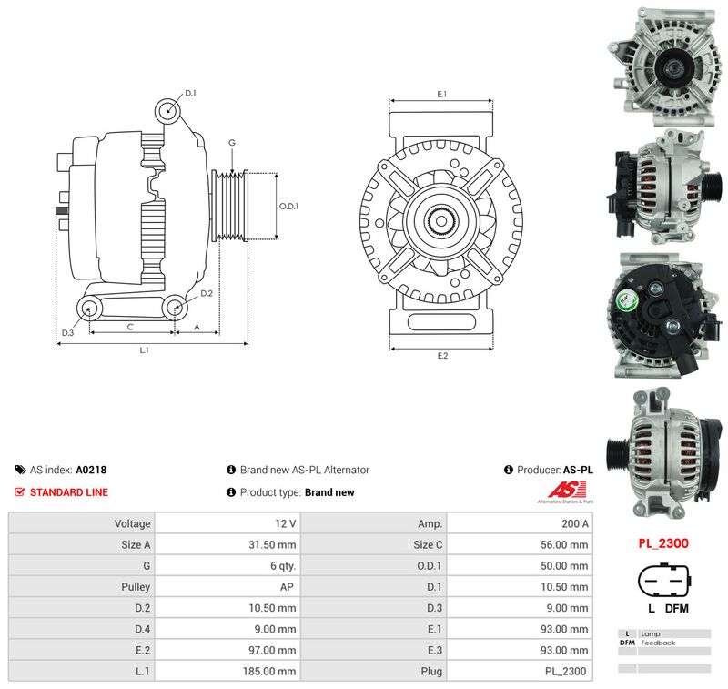 Generaator, AS-PL A0218