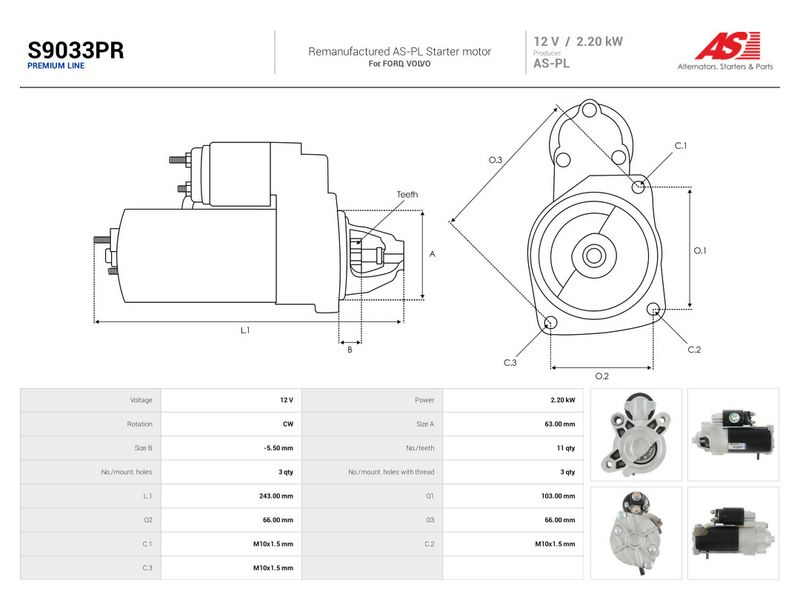 This part match OEM code: 30795407