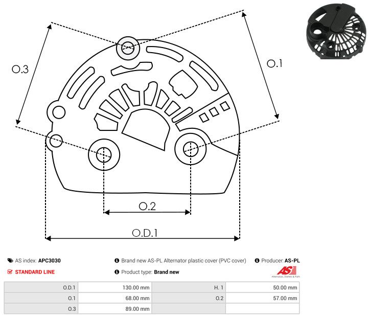 Kaitsekate, generaator, AS-PL APC3030
