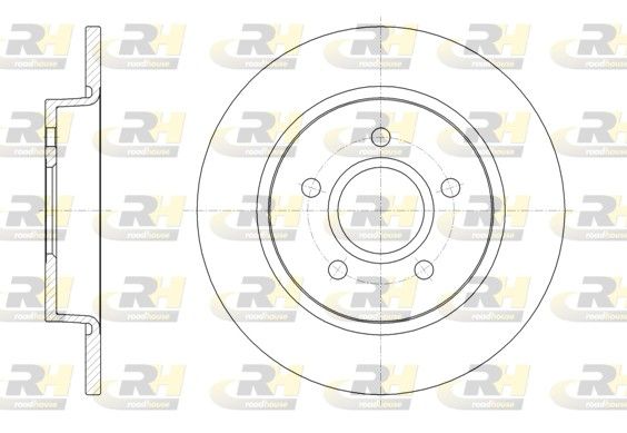 Гальмівний диск, задня вісь, повн., 271мм, кількість отворів 5, Ford Focus III (271mm11mm), Roadhouse 61503.00