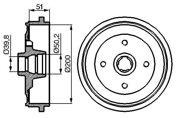 Гальмівний барабан, Bosch 0986477053