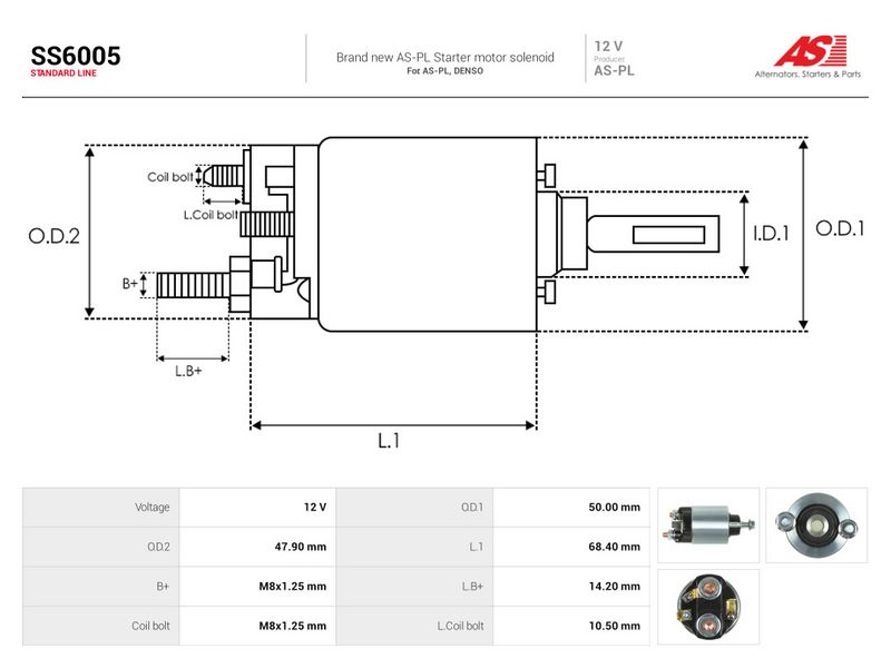 Magnetlülitus, starter, AS-PL SS6005