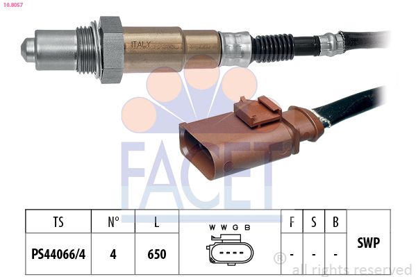 Кисневий датчик, Facet 10.8057