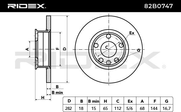 спирачен диск RIDEX