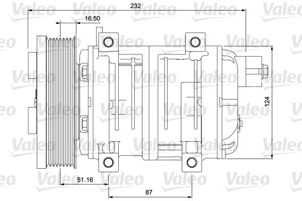 VALEO Compressor, airconditioning 716657