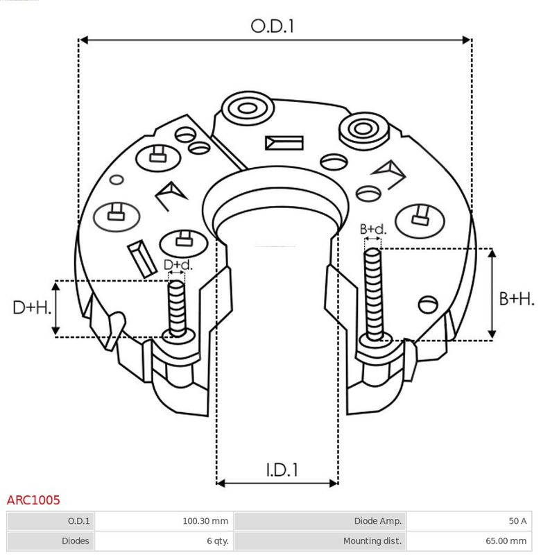AS-PL ARC1005 Rectifier, alternator