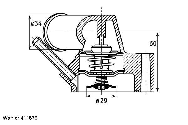 BorgWarner (Wahler) 411578.92D Thermostat, coolant