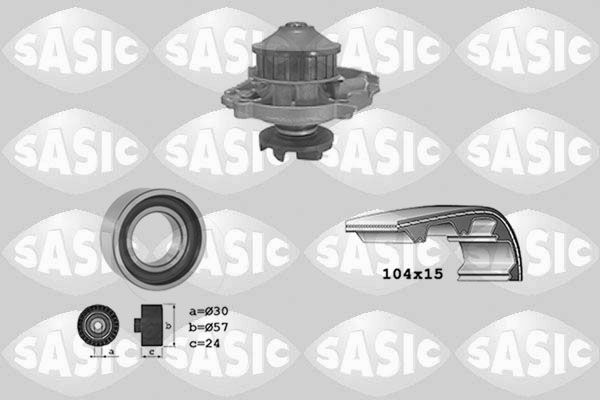 SASIC Vízpumpa + fogasszíj készlet 3906015