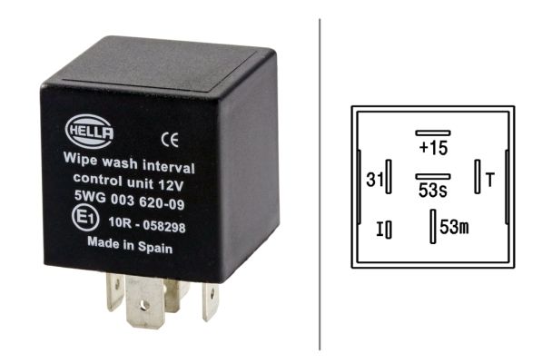 HELLA relé, törlési intervallum 5WG 003 620-097