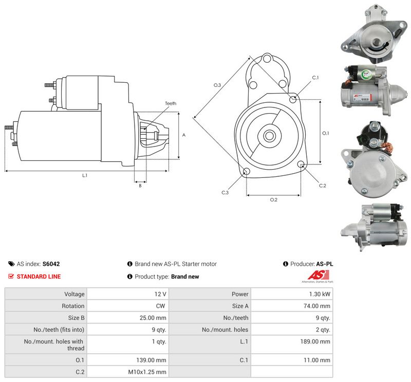 Starter, AS-PL S6042