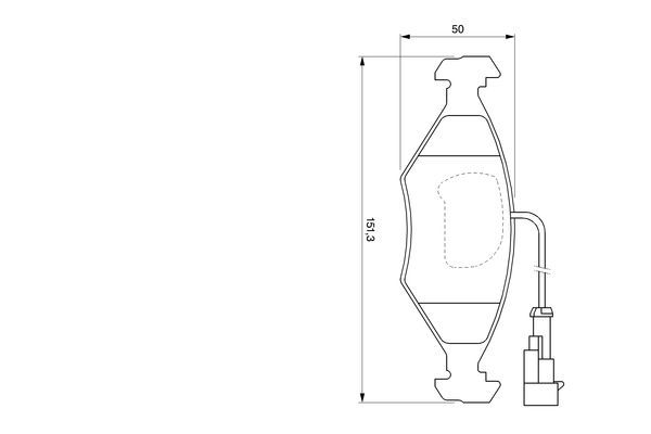 Комплект гальмівних накладок, дискове гальмо, Bosch 0986424543