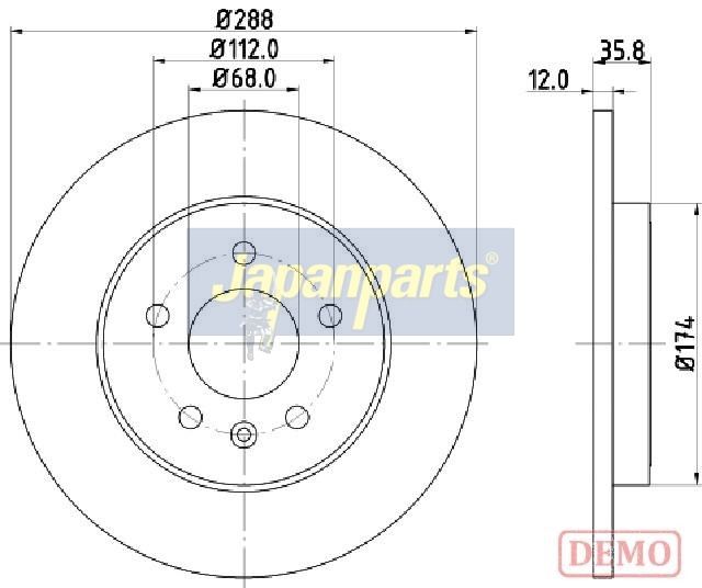 спирачен диск JAPANPARTS