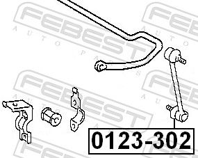 FEBEST 0123-302 Link/Coupling Rod, stabiliser bar