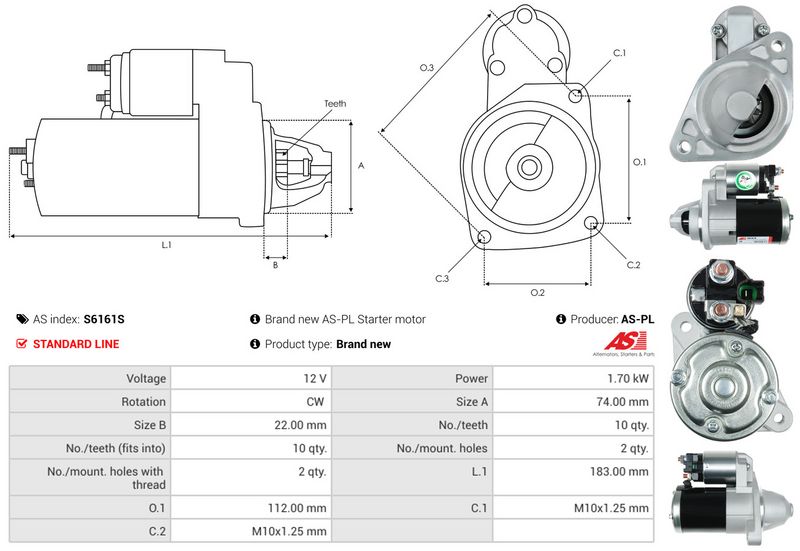 AS-PL S6161S Starter