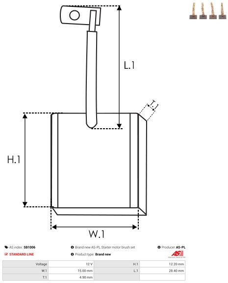 Süsinikuhari, starter, AS-PL SB1006