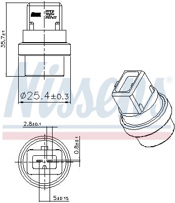 NISSENS Volkswagen датчик температури Audi 80, Golf I, II, III, Seat Toledo, LT, Passat, Polo, Sharan, T4, Vento