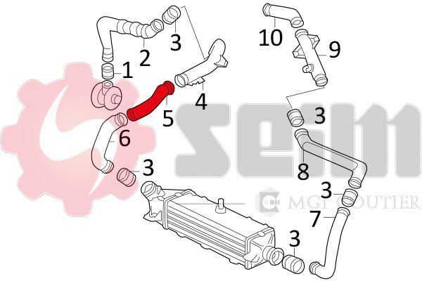 SEIM 981623 Charge Air Hose