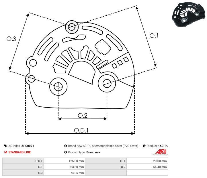 Kaitsekate, generaator, AS-PL APC0021