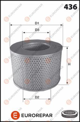 Повітряний фільтр, Eurorepar 1667444880