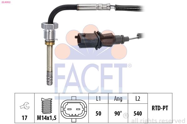 FACET Sensor, uitlaatgastemperatuur 22.0352