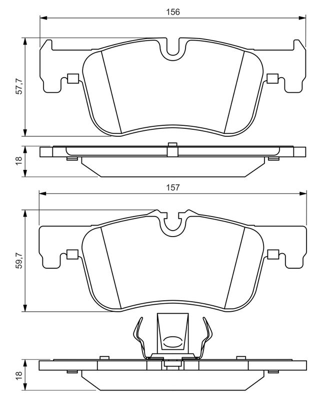 BOSCH Plaquettes de frein à disque 0 986 494 561
