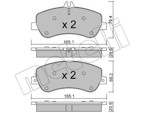 Plaquettes+de+frein+à+disque METELLI 22-0825-0