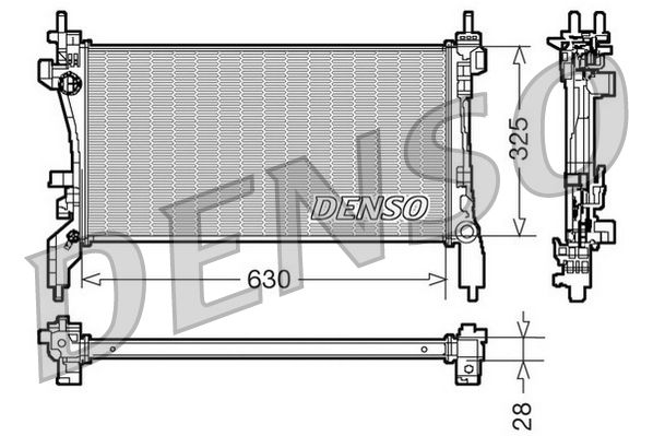 Denso Engine Cooling Radiator DRM07041