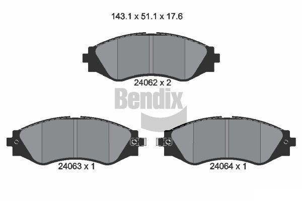 BENDIX Braking fékbetétkészlet, tárcsafék BPD2087