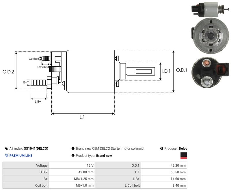 AS-PL SS1041(DELCO) Solenoid Switch, starter