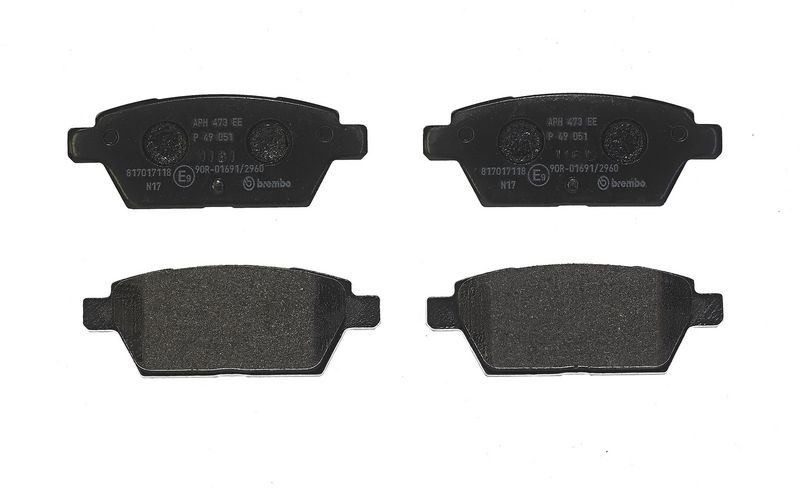 BREMBO P49051 - Stabdžių kaladėlių komplektas