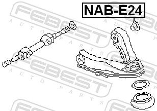 FEBEST NAB-E24 Mounting, control/trailing arm