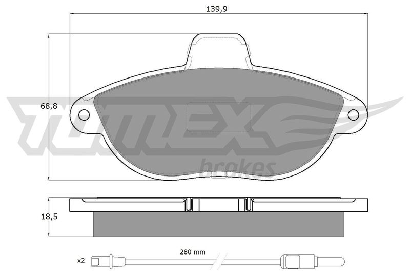 TOMEX Brakes fékbetétkészlet, tárcsafék TX 13-35