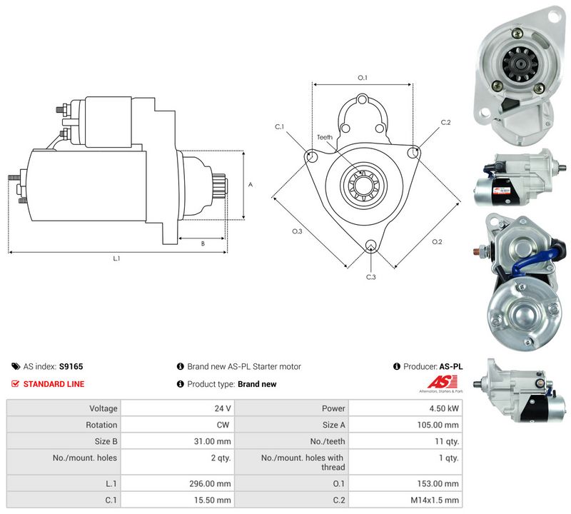 AS-PL S9165 Starter