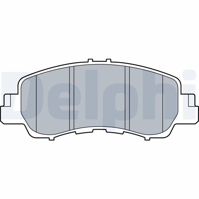 Комплект гальмівних накладок, дискове гальмо, Delphi LP3571