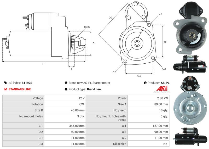 AS-PL S1192S Starter