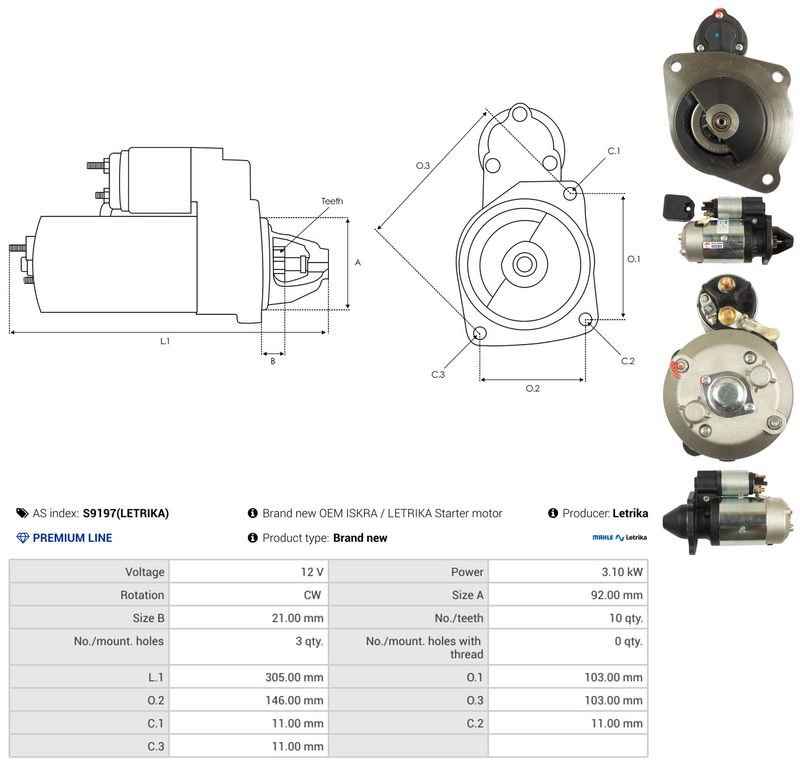AS-PL S9197(LETRIKA) Starter