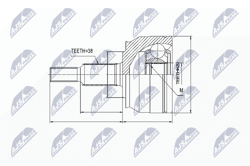 Liigendlaager, veovõll NTY NPZ-WW-033