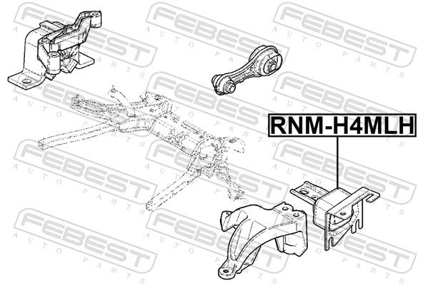 FEBEST RNM-H4MLH Mounting, manual transmission