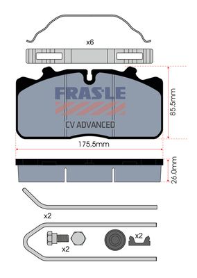 desky brzdové DAF,MAN, RVI - standard PD/124-K018-CV