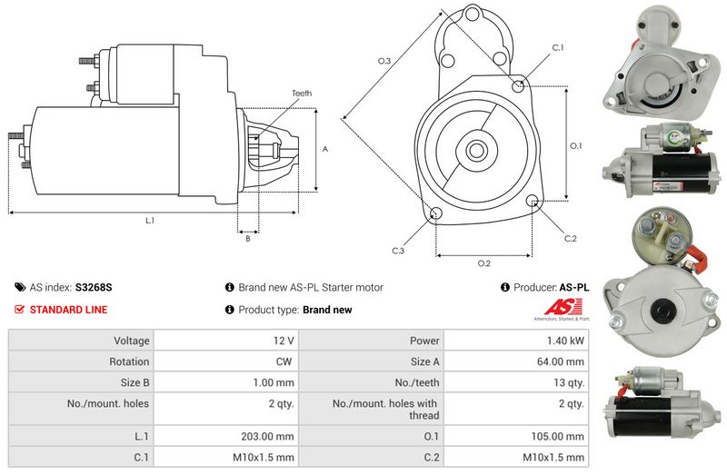 AS-PL S3268S Starter