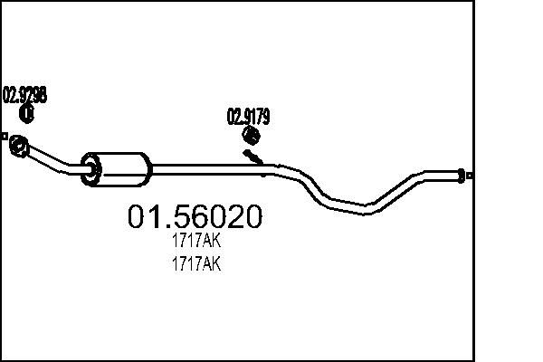 Проміжний глушник, Mts 01.56020