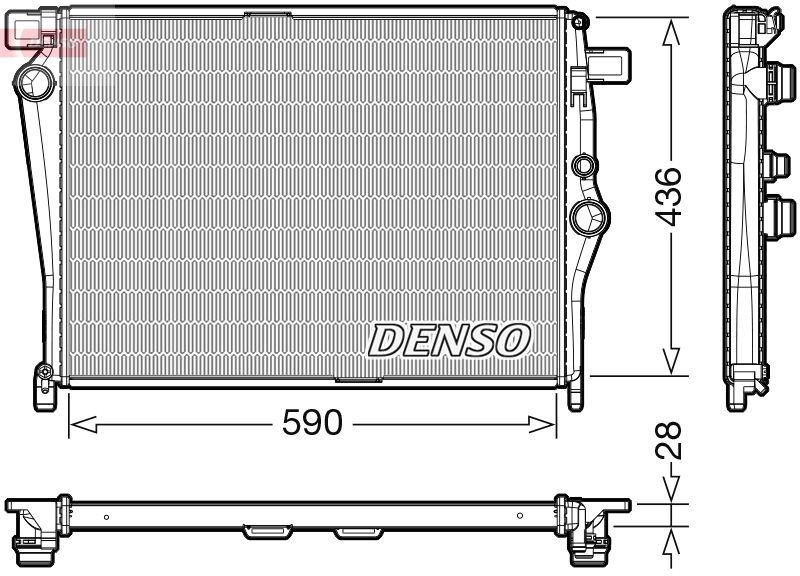 Denso Engine Cooling Radiator DRM17105