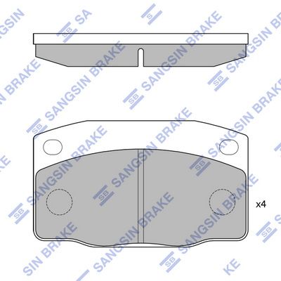 Комплект гальмівних накладок, дискове гальмо, Hi-Q SP1055