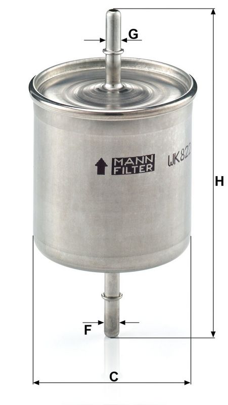 Kütusefilter, MANN-FILTER WK 822, 2