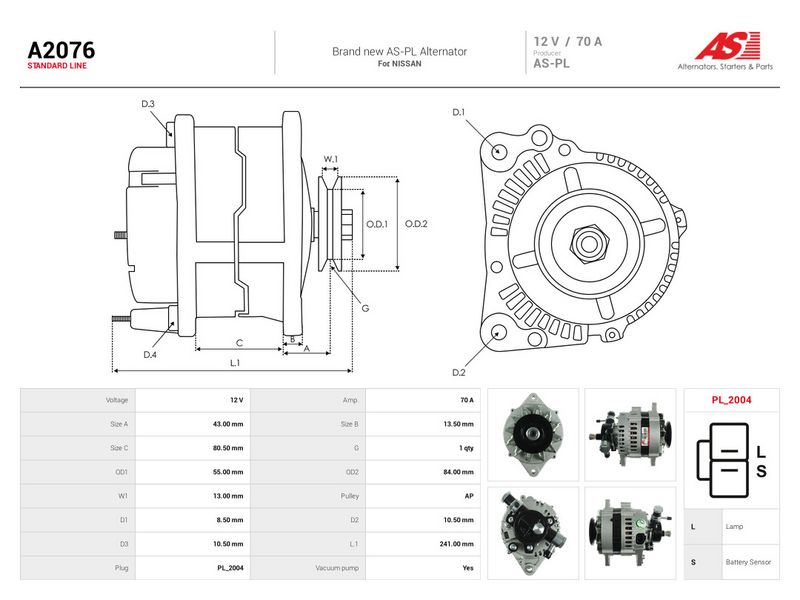 Prekė atitinka OEM kodą: LR170-502P