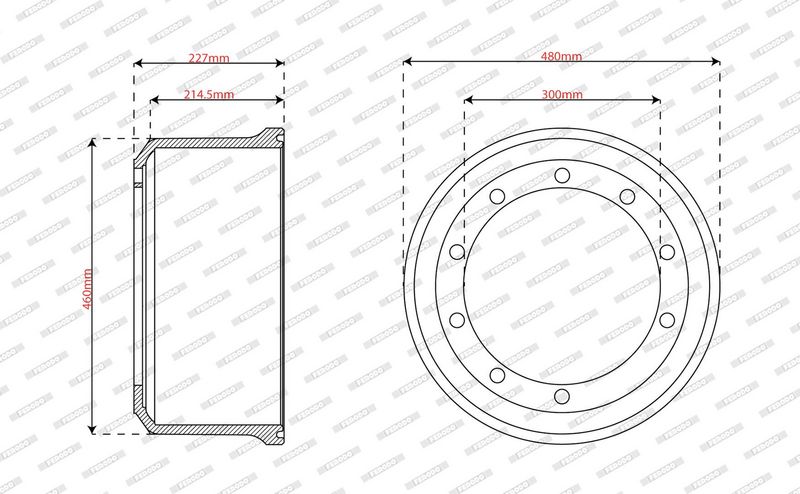 Ferodo Brake Drum CVBD100FER