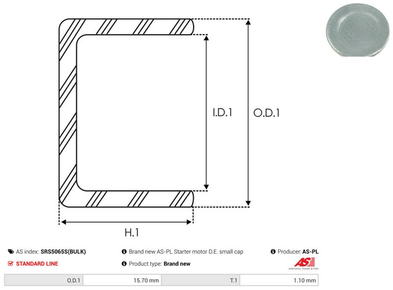 AS-PL SRS5065S(BULK) Repair Kit, starter