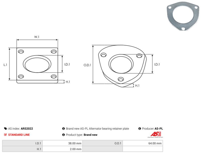 AS-PL ARS2022 Repair Set, alternator