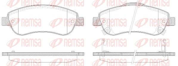 REMSA HONDA Тормозные колодки передние CR-V III,IV 07-