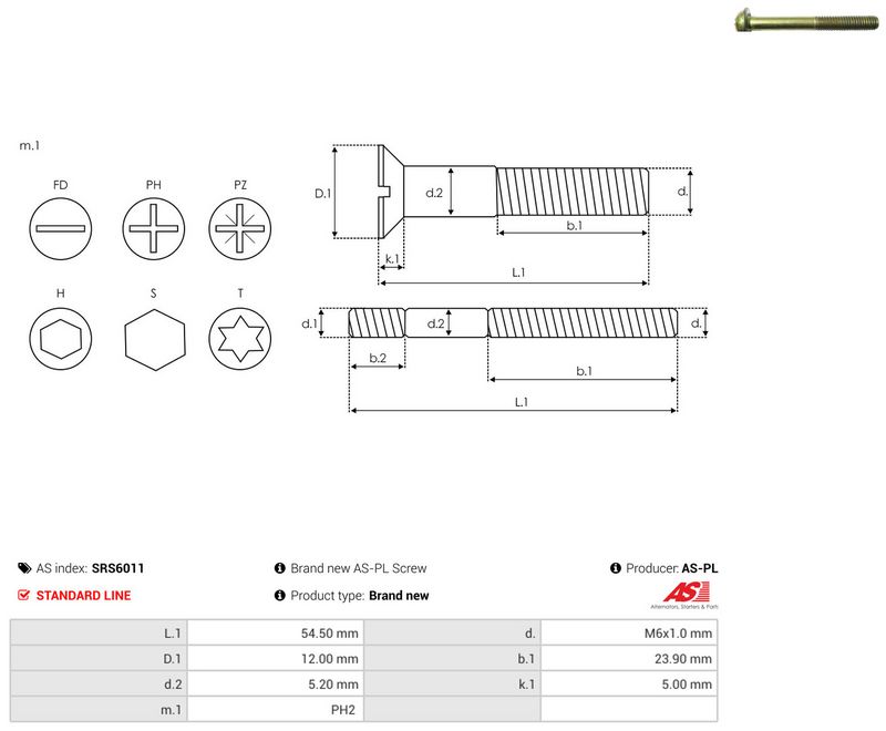 AS-PL SRS6011 Repair Set, alternator